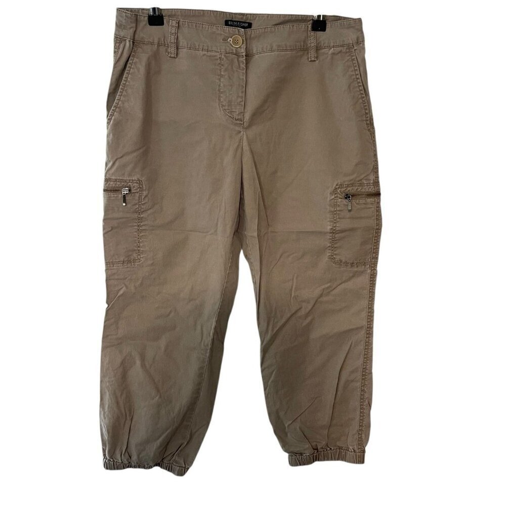 Eileen Fisher Cargo Capri Pants Women’s Petite Small Khakis